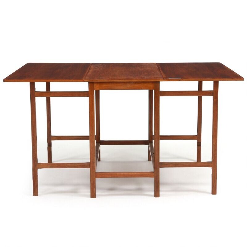 Vintage folding table in walnut lacquered by Christensen and Larsen