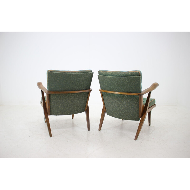 Vintage pair of armchairs, Czechoslovakia 1960