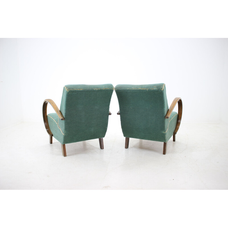 Vintage pair of armchairs by Jindřich Halabala, 1950