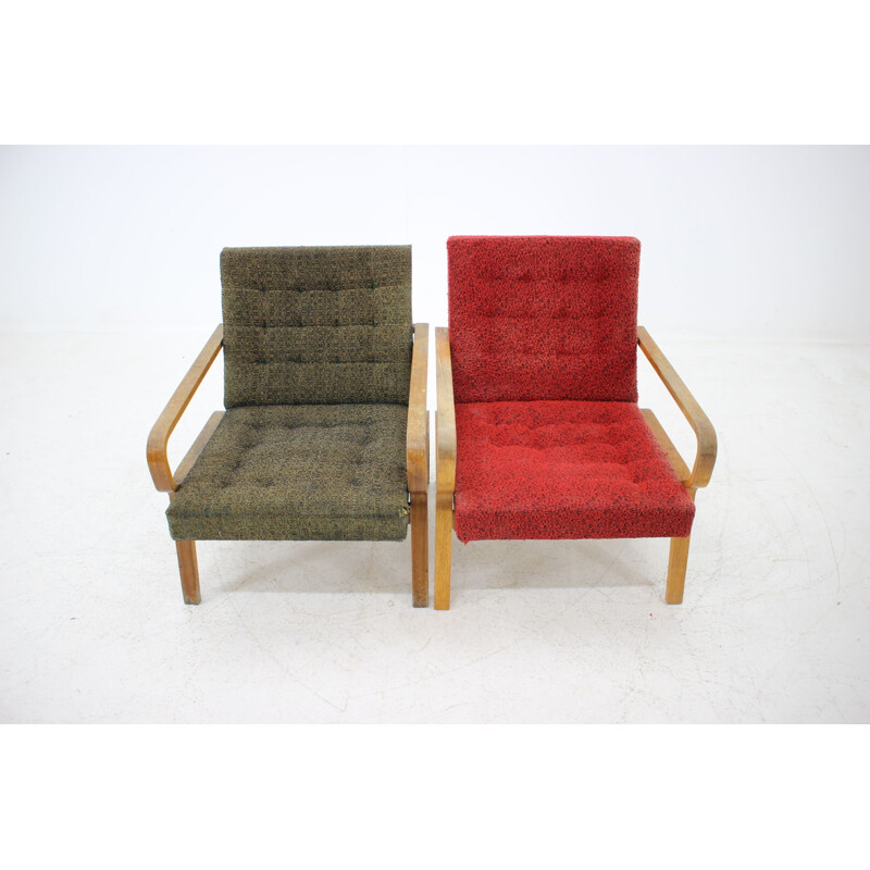 Vintage pair of armchairs, Czechoslovakia 1970