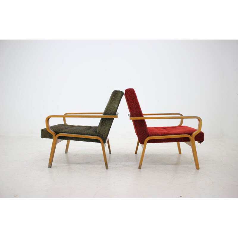 Vintage pair of armchairs, Czechoslovakia 1970