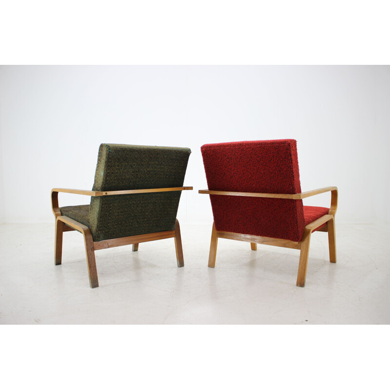 Paar vintage fauteuils, Tsjechoslowakije 1970
