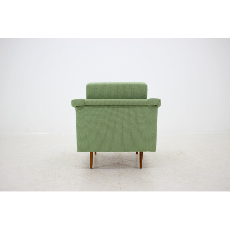 Vintage green armchair, new upholstery 1960s