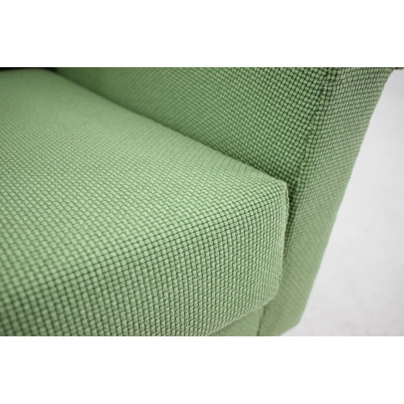 Vintage green armchair, new upholstery 1960s