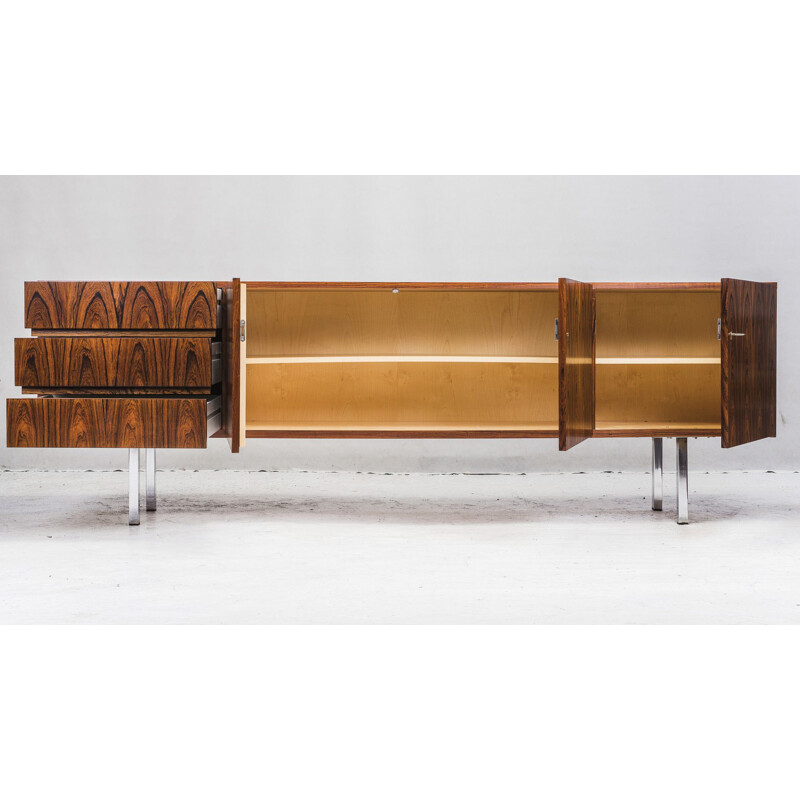 Vintage rosewood sideboard by Dieter Wäckerlin for Mobel Mann 1960s