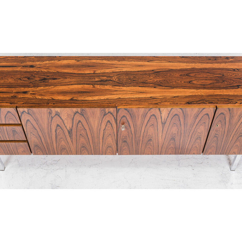 Vintage rosewood sideboard by Dieter Wäckerlin for Mobel Mann 1960s
