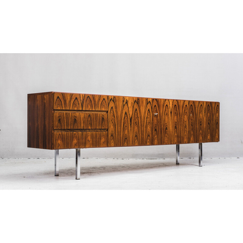 Vintage rosewood sideboard by Dieter Wäckerlin for Mobel Mann 1960s