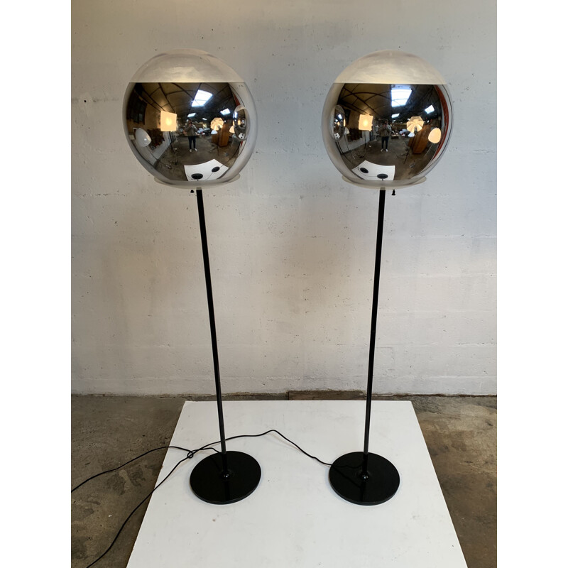 Pair of Boule vntage Floor Lamps, 1980