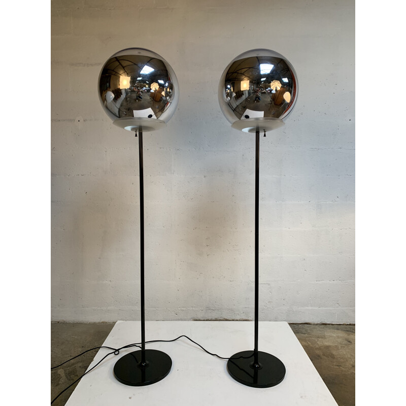 Pair of Boule vntage Floor Lamps, 1980