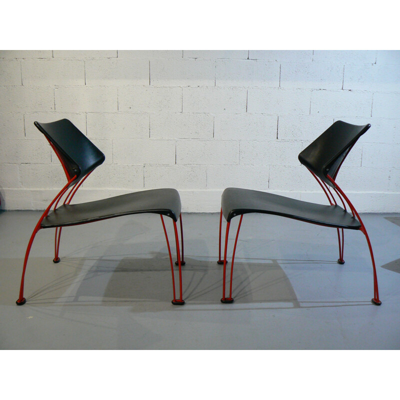 Suite of 4 chairs by Marina Mulder for Ikea 1993