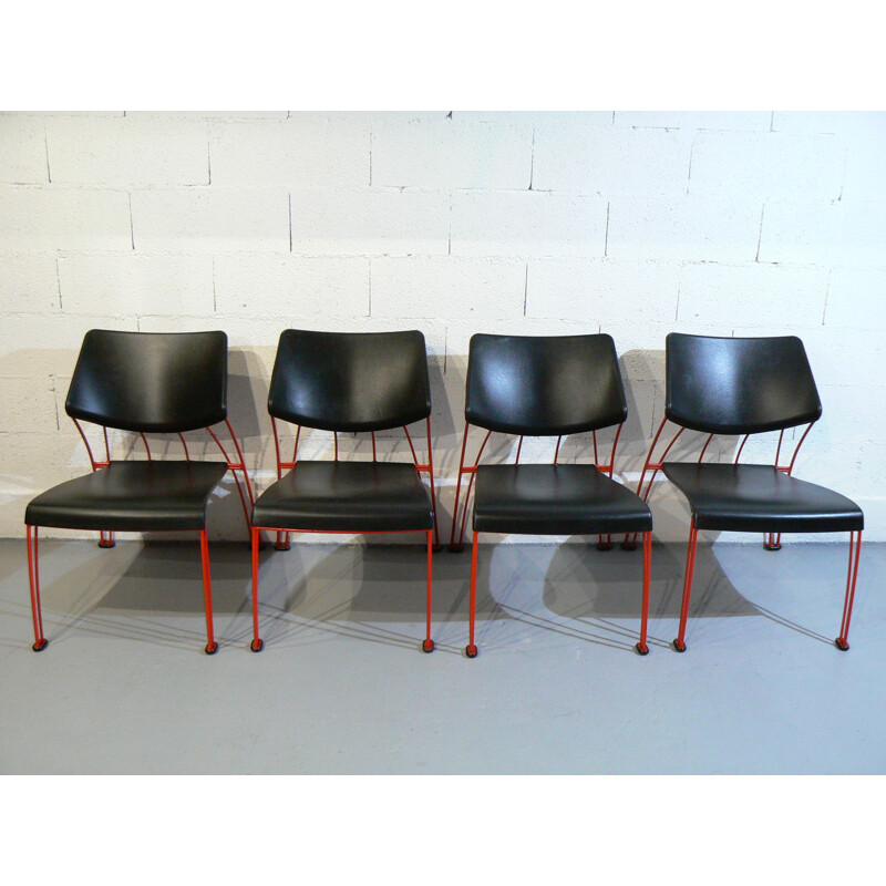 Suite de 4 chaises par Marina Mulder pour Ikea 1993