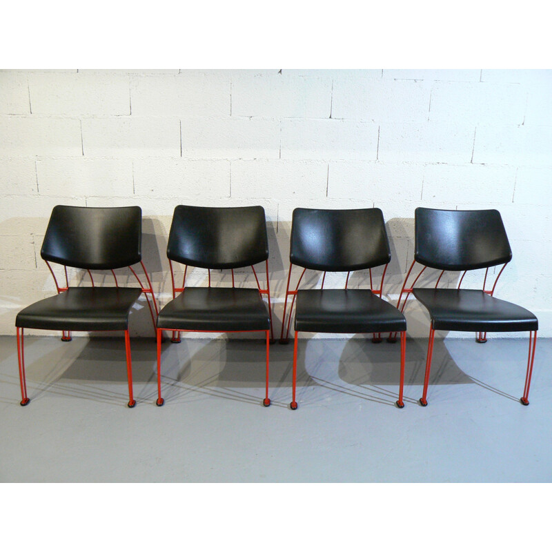 Suite of 4 chairs by Marina Mulder for Ikea 1993