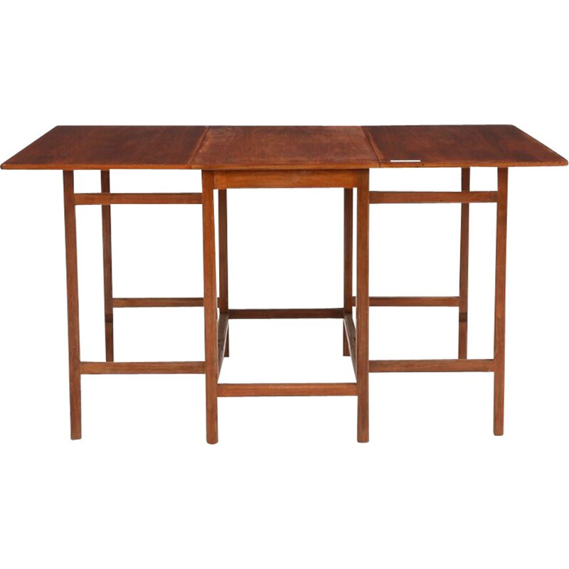 Vintage folding table in walnut lacquered by Christensen and Larsen