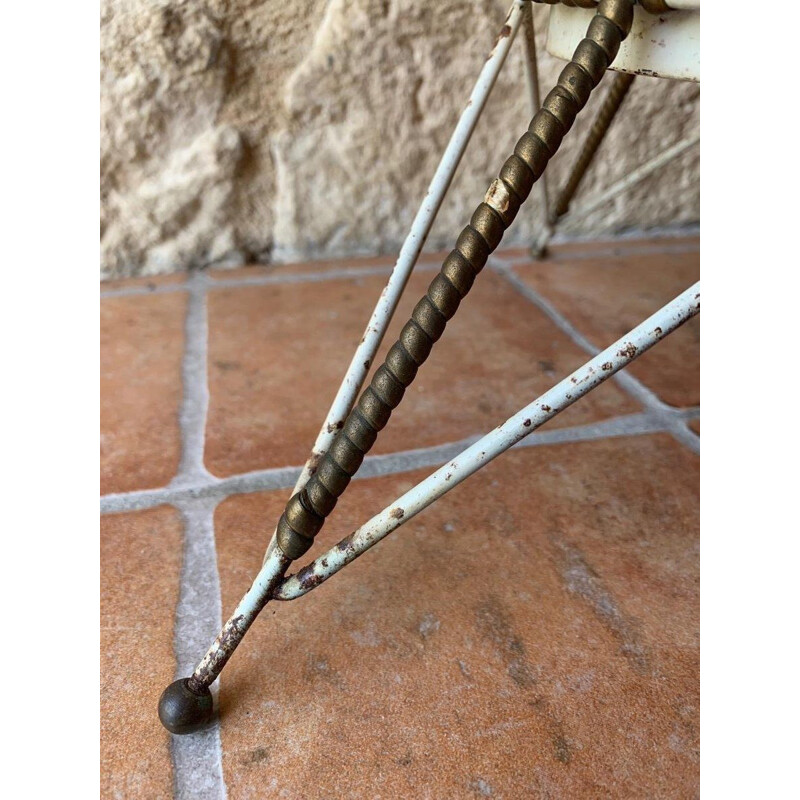 Vintage brass and metal umbrella stand, France 1950