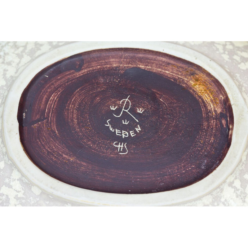 Vintage Swedish Stoneware Tray by Carl-Harry Stålhane