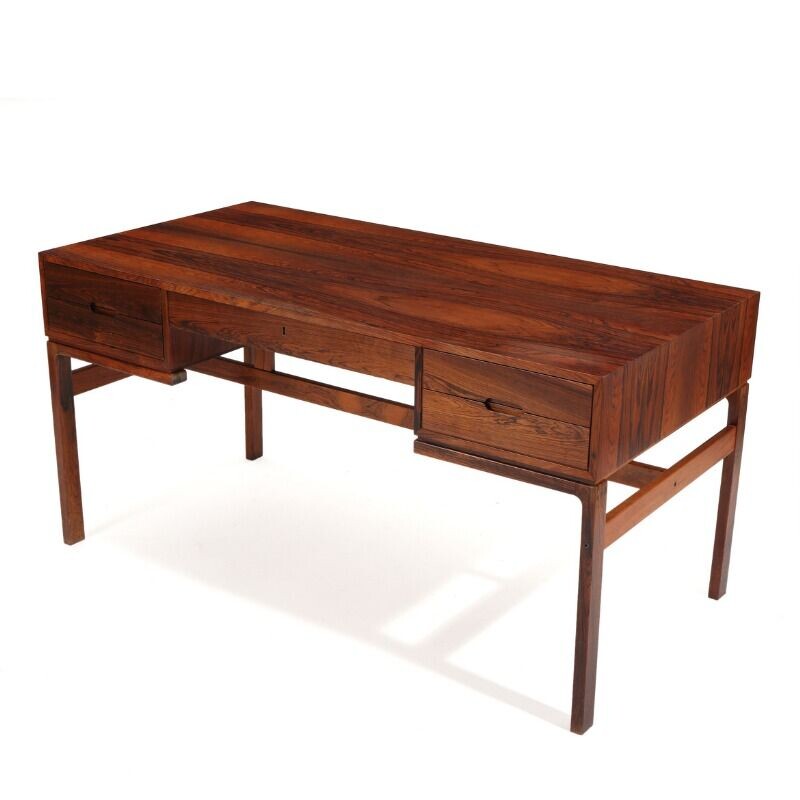 Vintage rosewood desk by Arne Wahl Iversen