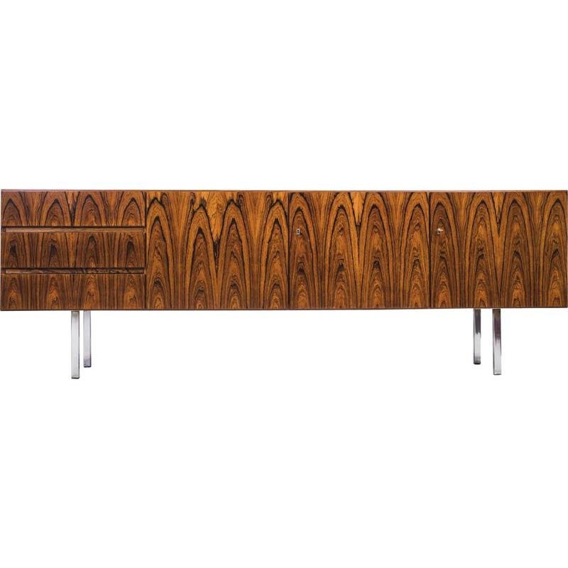 Vintage rosewood sideboard by Dieter Wäckerlin for Mobel Mann 1960s