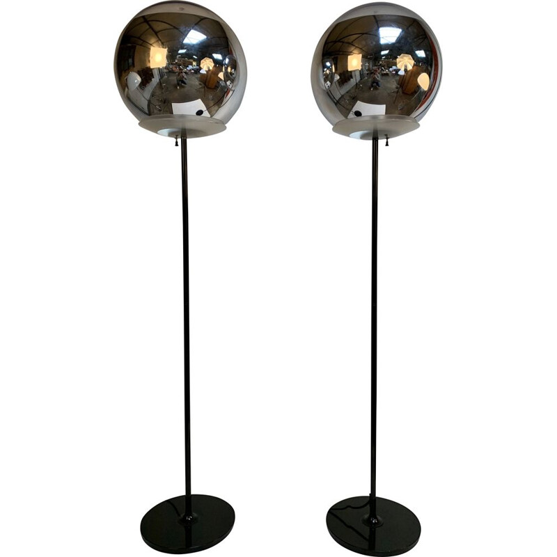 Paire de Lampadaires Boule vntage, 1980