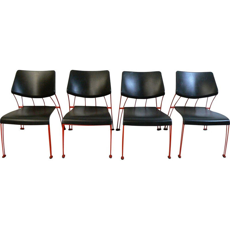 Suite of 4 chairs by Marina Mulder for Ikea 1993