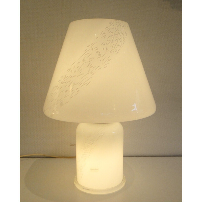 Lámpara de mesa de cristal de Murano, 1980