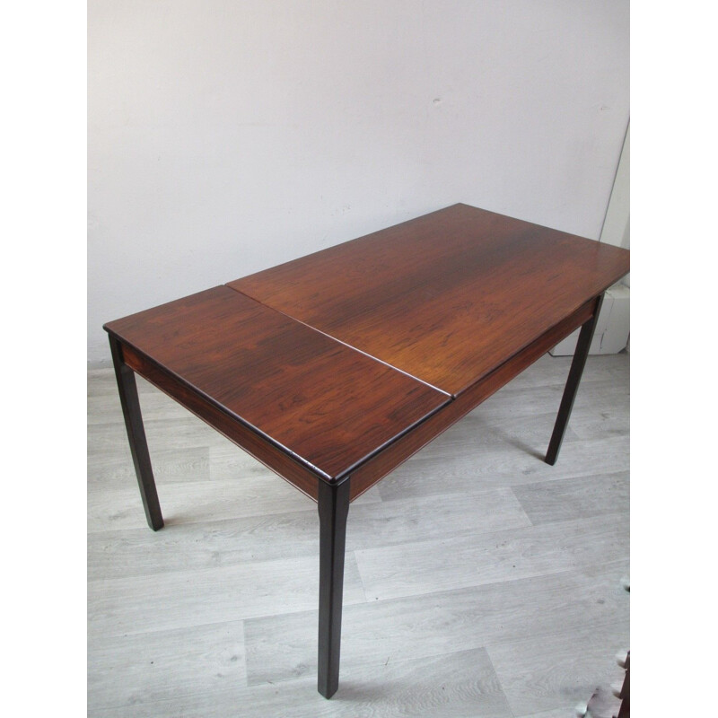 Table vintage extensible en palissandre, 1950