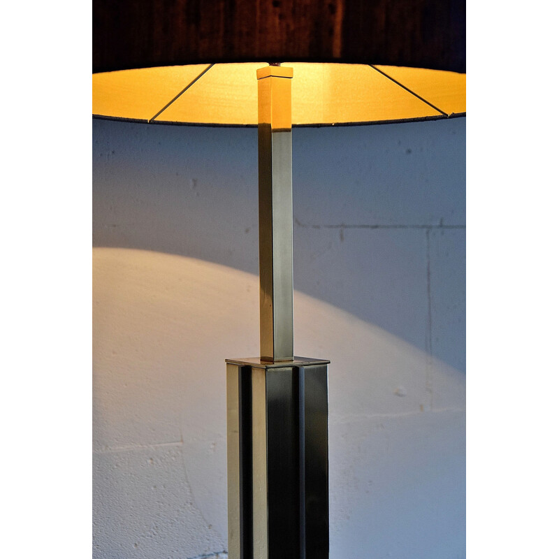 Vintage-Stehlampe aus Messing und Chrom, 1970