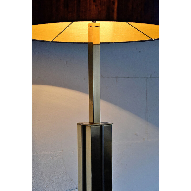 Vintage Brass and Chrome Floor Lamp, 1970s