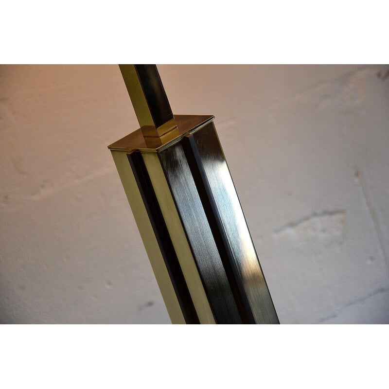 Vintage Brass and Chrome Floor Lamp, 1970s