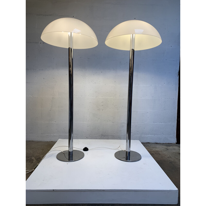 Pair of Vintage Floor Lamps by Guzzini, 1970s