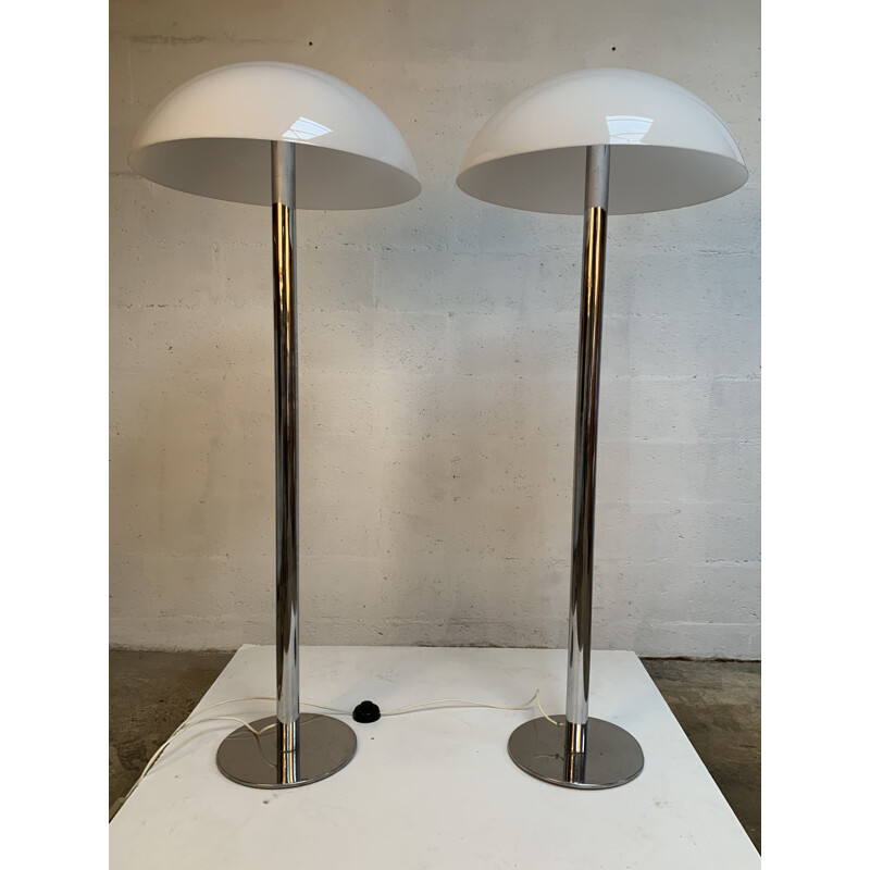 Paire de Lampadaires vintage par Guzzini, 1970