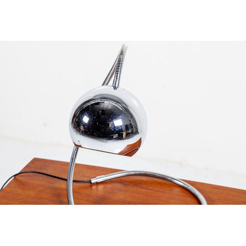 Vintage Chrome Table Lamp, Italy, 1960s 