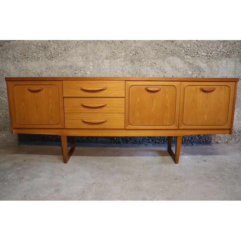 Vintage Scandinavian sideboard in blond wood 1960