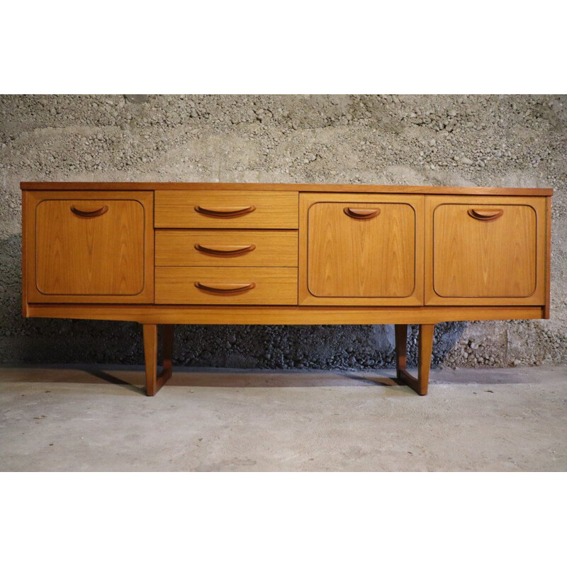 Vintage Scandinavian sideboard in blond wood 1960