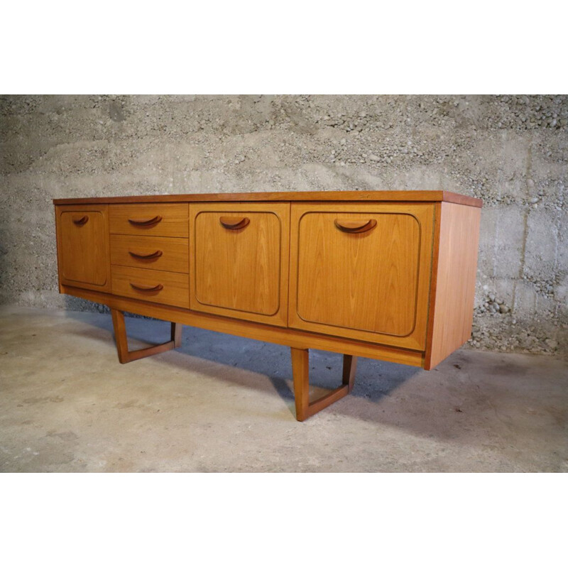 Enfilade vintage scandinave en bois blond 1960