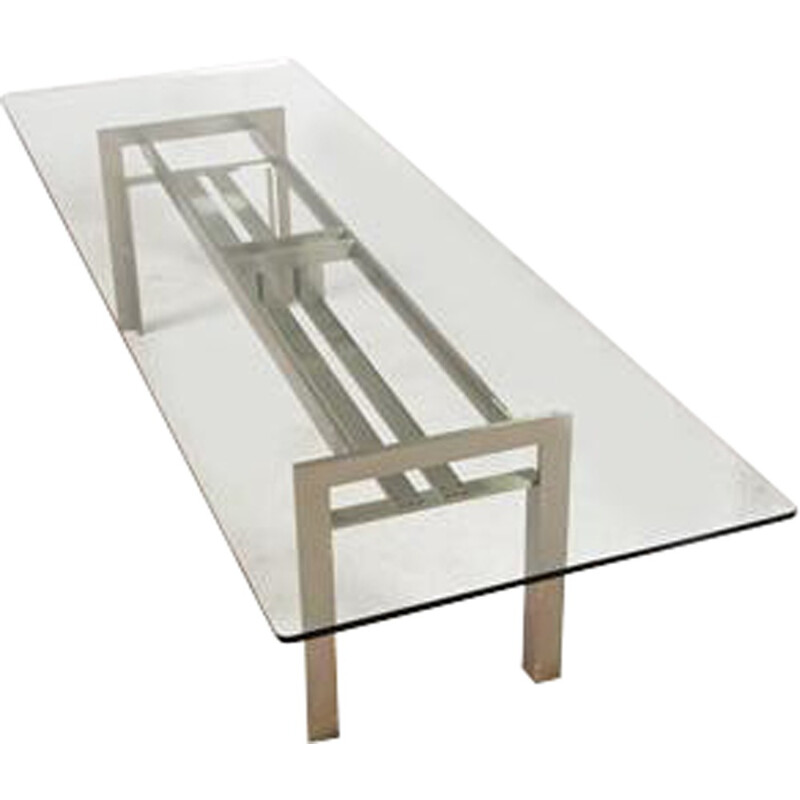 Table in glass and cast aluminium, Carlo SCARPA - 1969