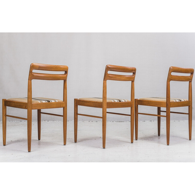 Conjunto de 6 cadeiras de teca vintage de H. W. Klein para Bramin