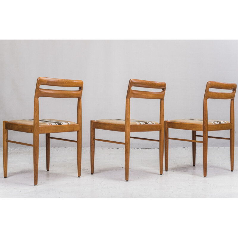 Set van 6 vintage teakhouten stoelen van H. W. Klein voor Bramin