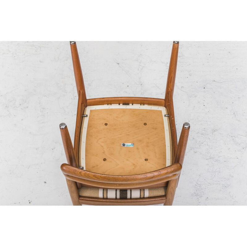 Conjunto de 6 cadeiras de teca vintage de H. W. Klein para Bramin