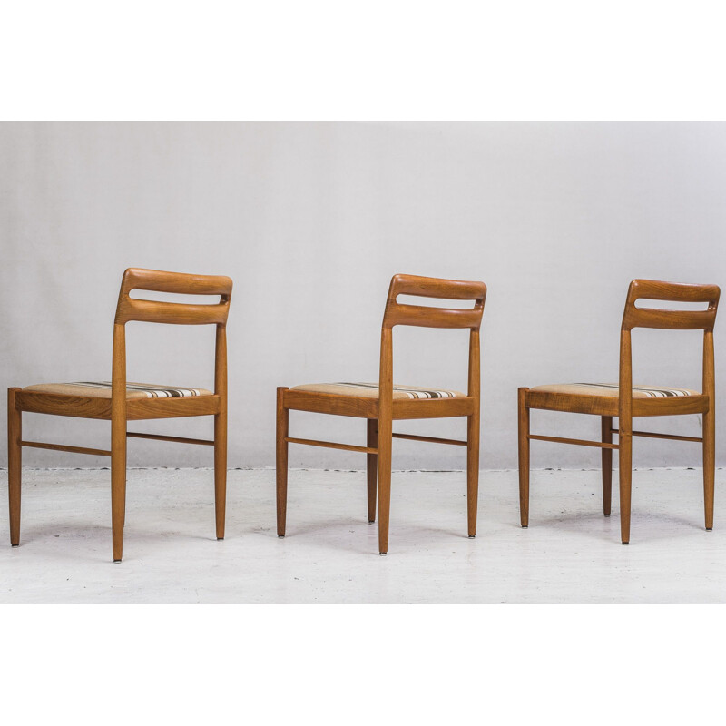 Lot de 6 chaises vintage en teck de H. W. Klein pour Bramin