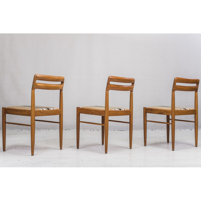 Set van 6 vintage teakhouten stoelen van H. W. Klein voor Bramin