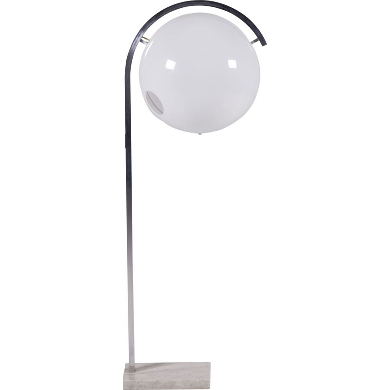 Vintage acrylic and Carrara Marble Floor Lamp from Acciarri, 1960s