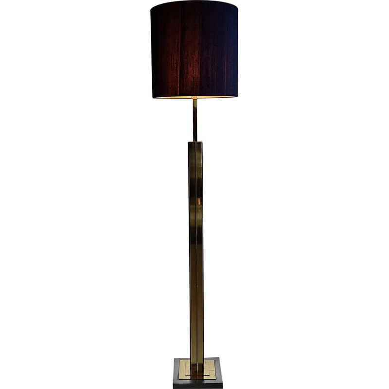 Vintage Brass and Chrome Floor Lamp, 1970s