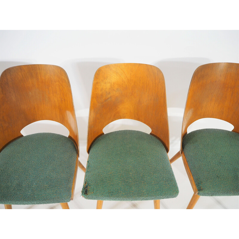 Ensemble de 4 chaises à repas vintage de UP Zavody, 1960