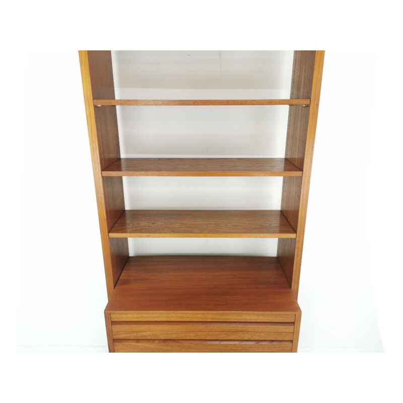 Vintage teak modular wall unit by Poul Cadovius 1960s