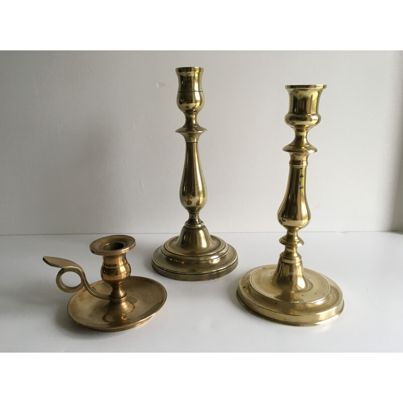 Vintage Hand Candle Holder in Solid Brass