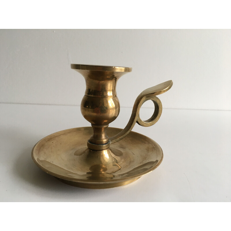 Vintage Hand Candle Holder in Solid Brass