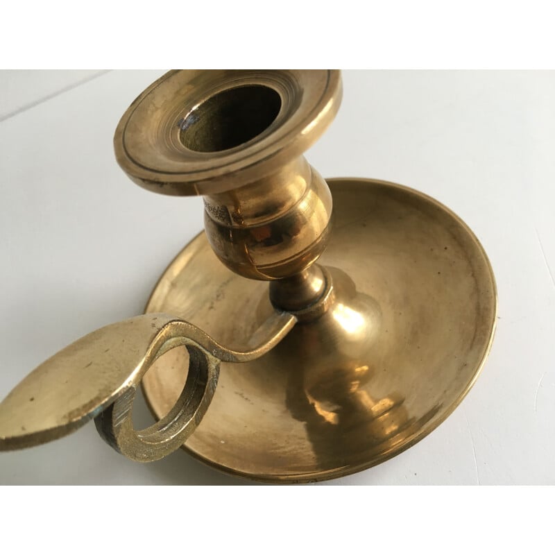 Vintage Hand Candle Holder in Solid Brass