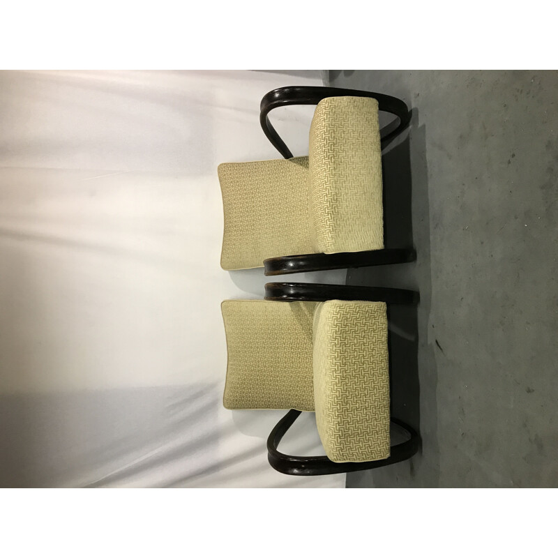 Pair of vintage armchairs by Jindrich Halabala 