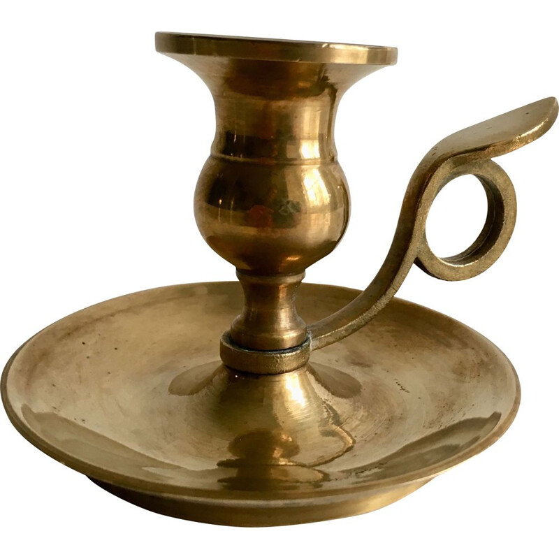 Vintage Hand Candle Holder in Solid Brass