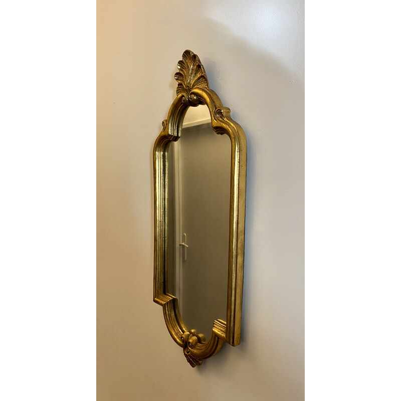 Miroir vintage en bois doré